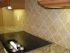 simple diagonal tile kitchen backsplash