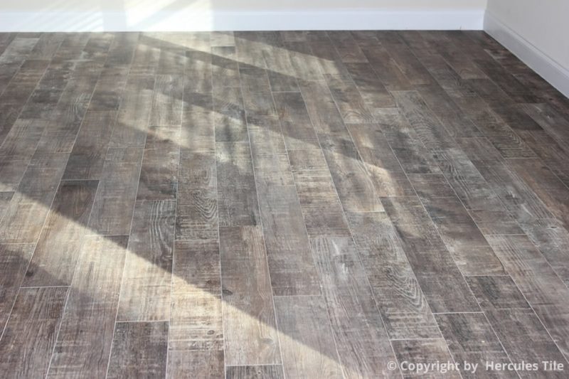 Wood tile floor