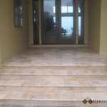 travertine steps entry
