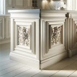 kitchen island molding intricate design